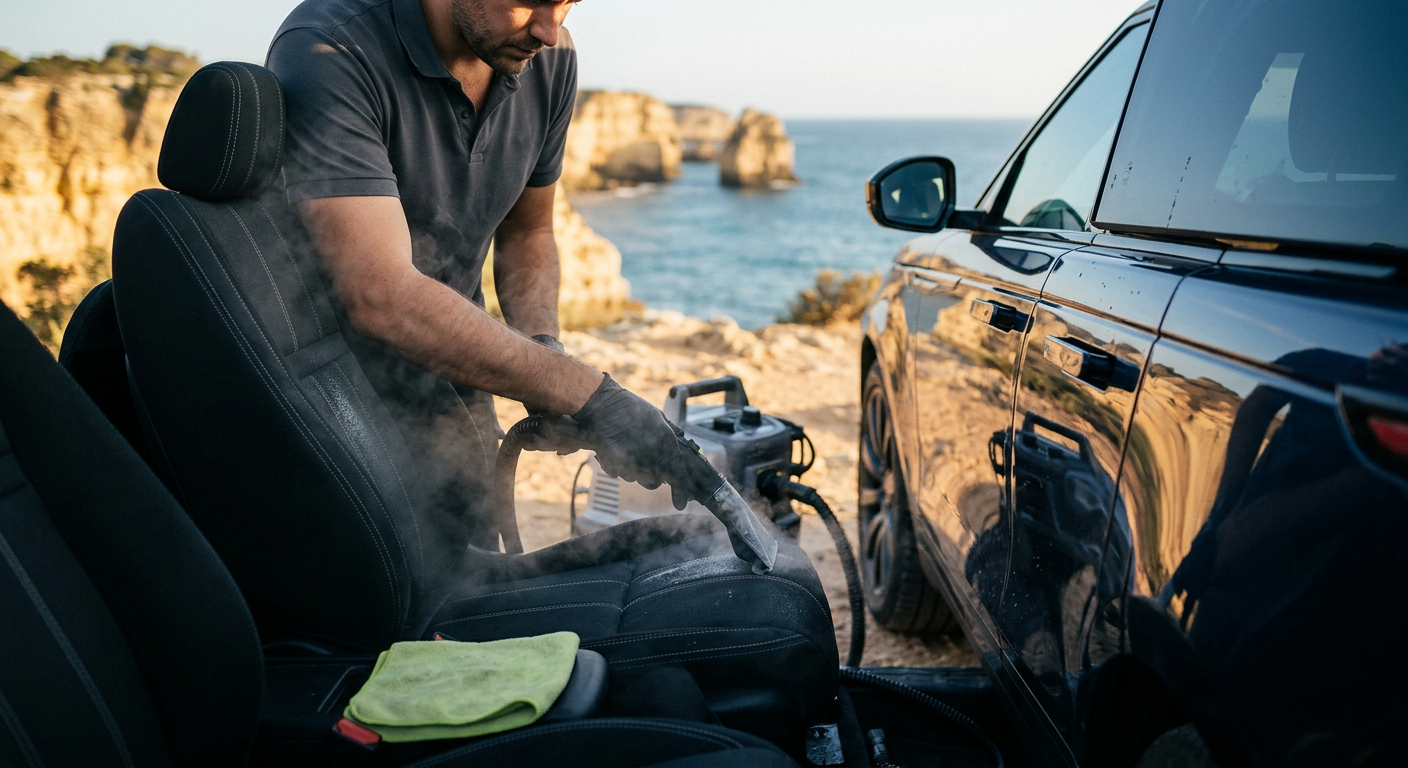 Dê uma Nova Vida aos Interiores: Limpeza a Vapor Profissional de Bancos de Carro no Algarve